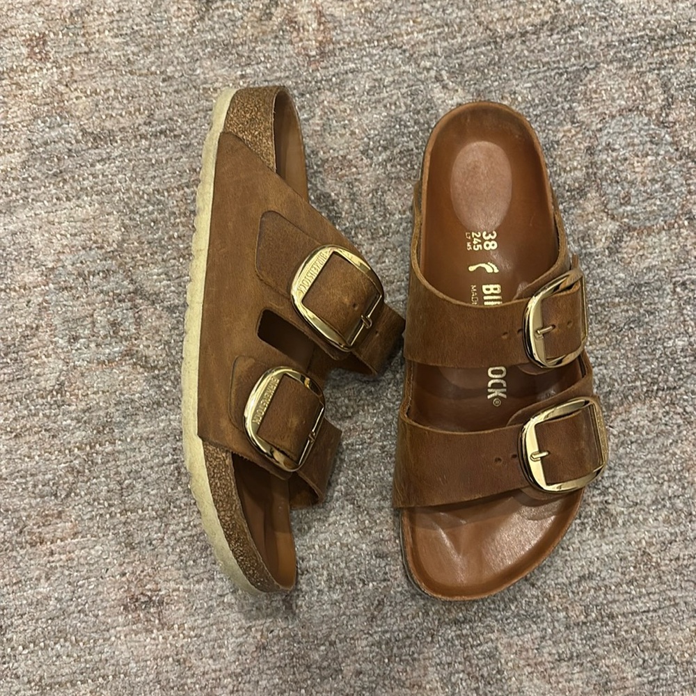 Birkenstock Arizona Big Buckle Tan/Gold W8